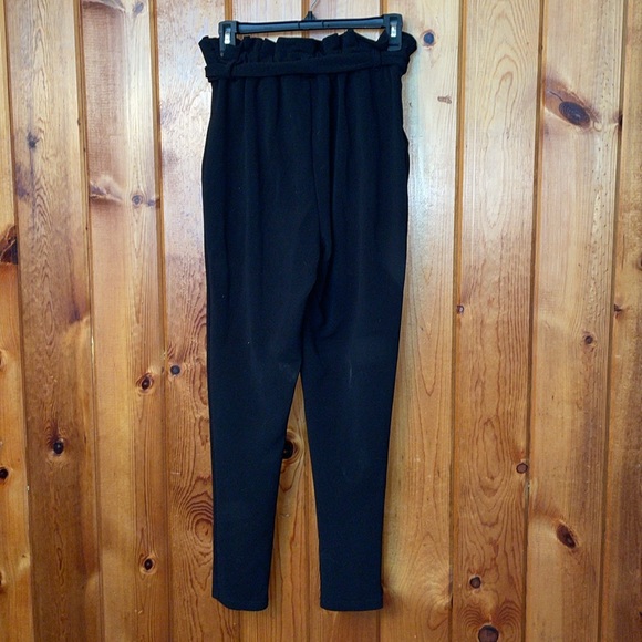Shosho black dressy pants size medium black tapered pants soft comfy pants - Picture 3 of 4